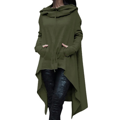 Kvinnors Asymmetrisk Hoodie