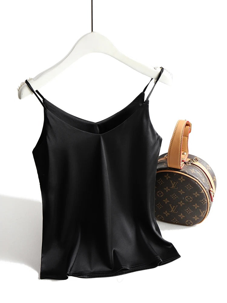 Satin-stil Tank Tops för kvinnor