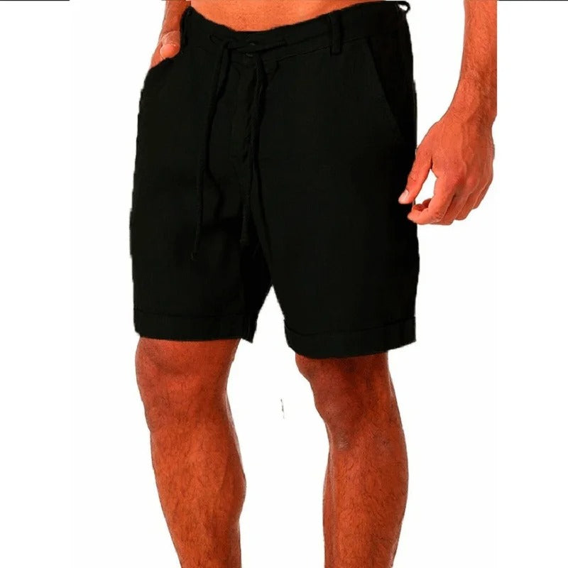 Herrshorts i bomull i linne