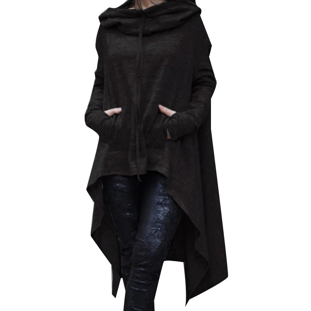 Kvinnors Asymmetrisk Hoodie