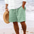 Randiga Jacquard Cord Casual Shorts för män