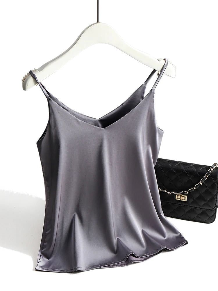 Satin-stil Tank Tops för kvinnor