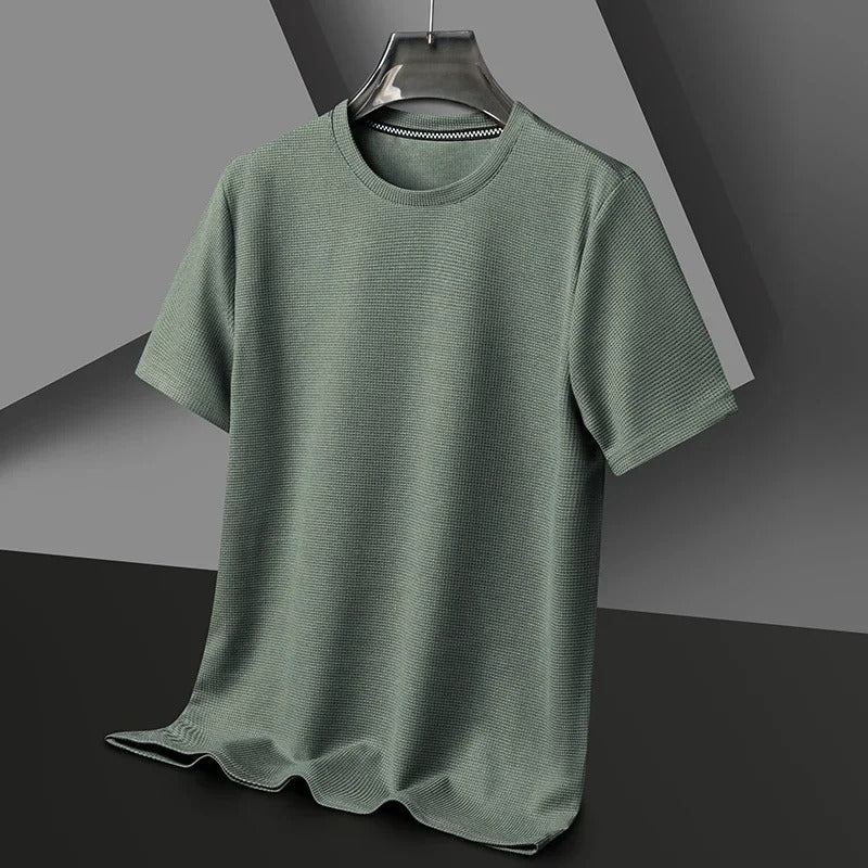 Våfflad T-shirt för män