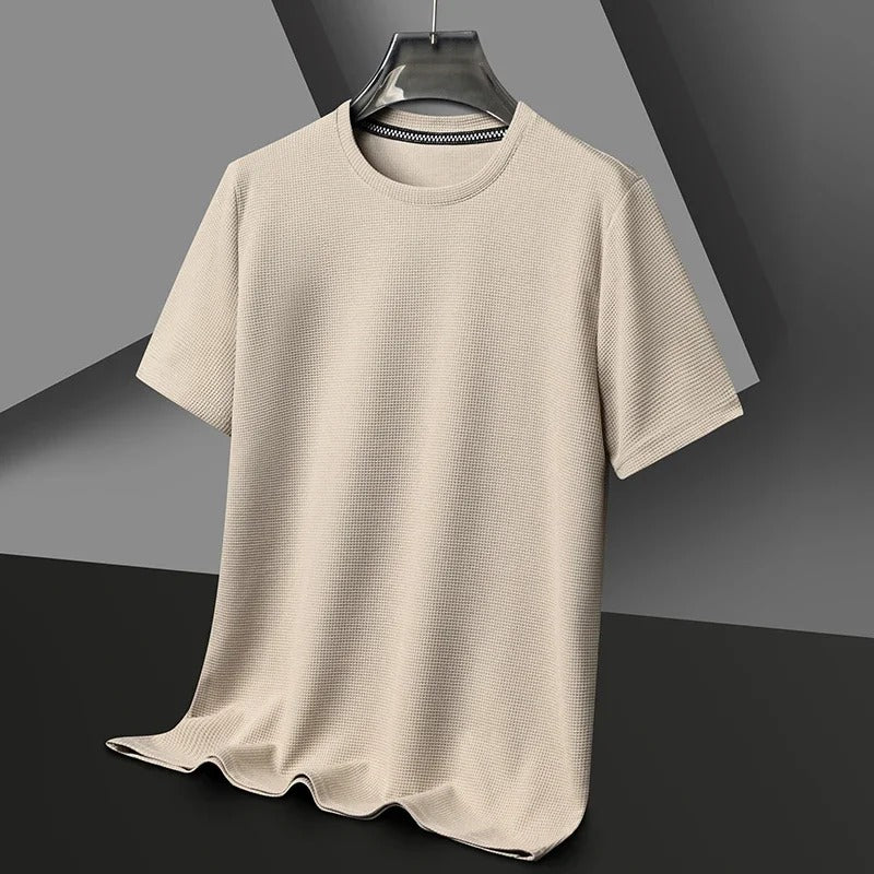 Våfflad T-shirt för män