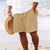 Randiga Jacquard Cord Casual Shorts för män