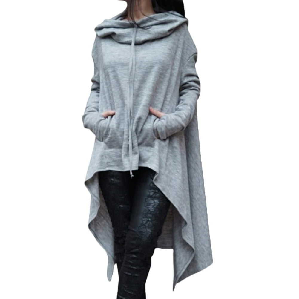 Kvinnors Asymmetrisk Hoodie