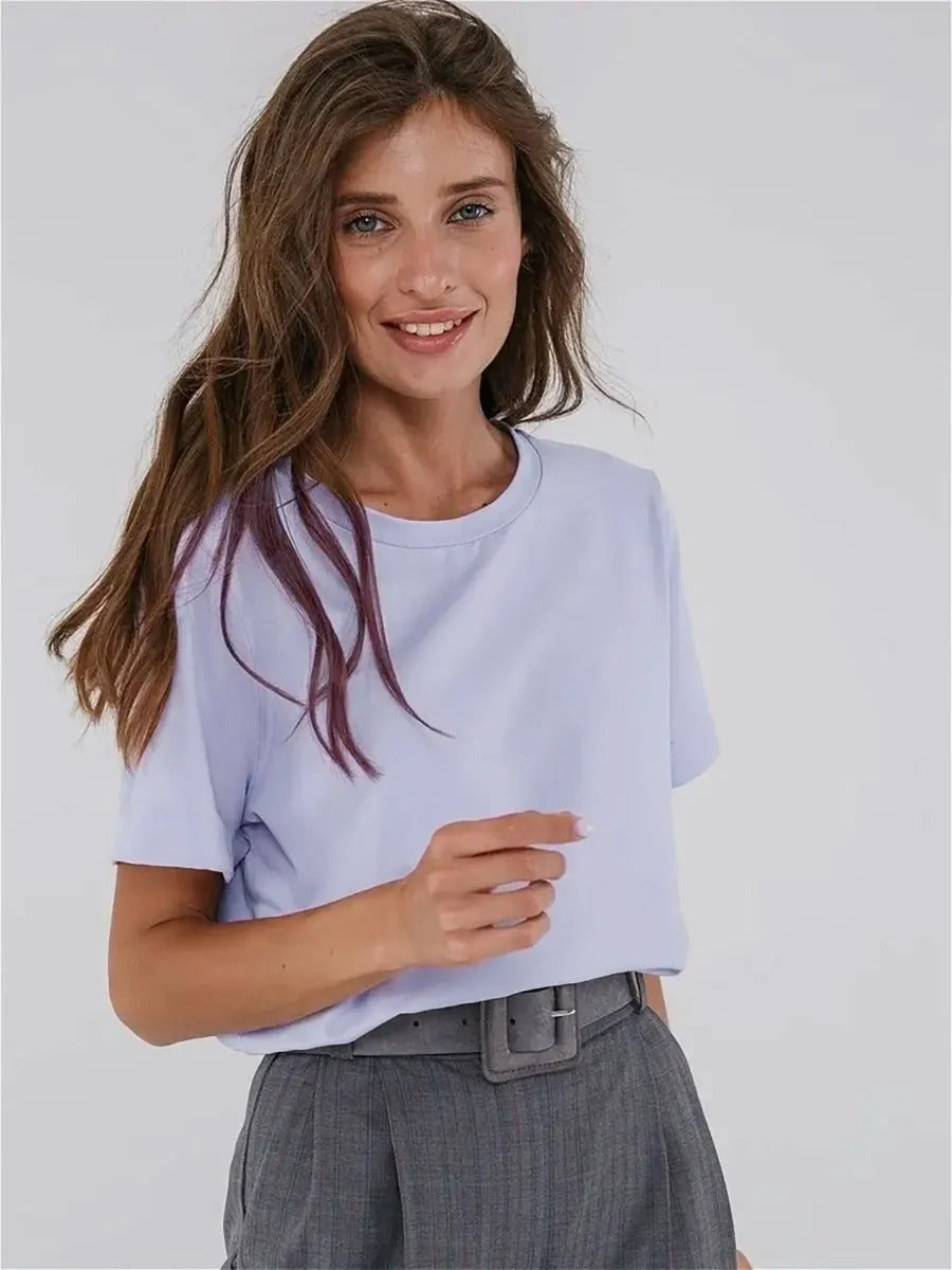 Basic T-shirt i bomull för kvinnor