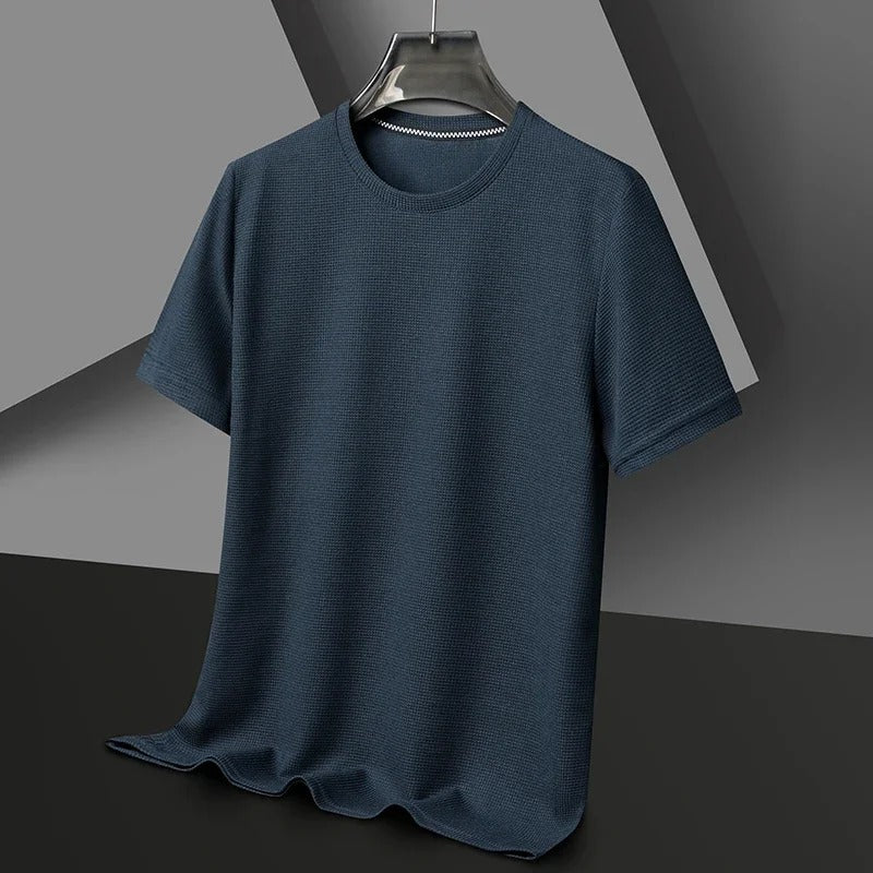 Våfflad T-shirt för män