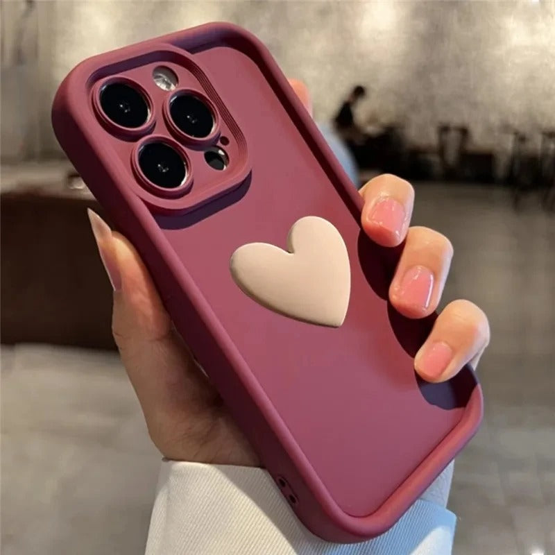Hjärta Silikon Telefonskal För iPhone