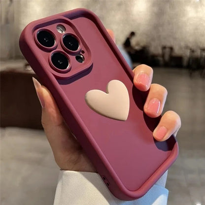 Hjärta Silikon Telefonskal För iPhone