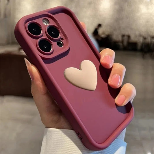 Hjärta Silikon Telefonskal För iPhone