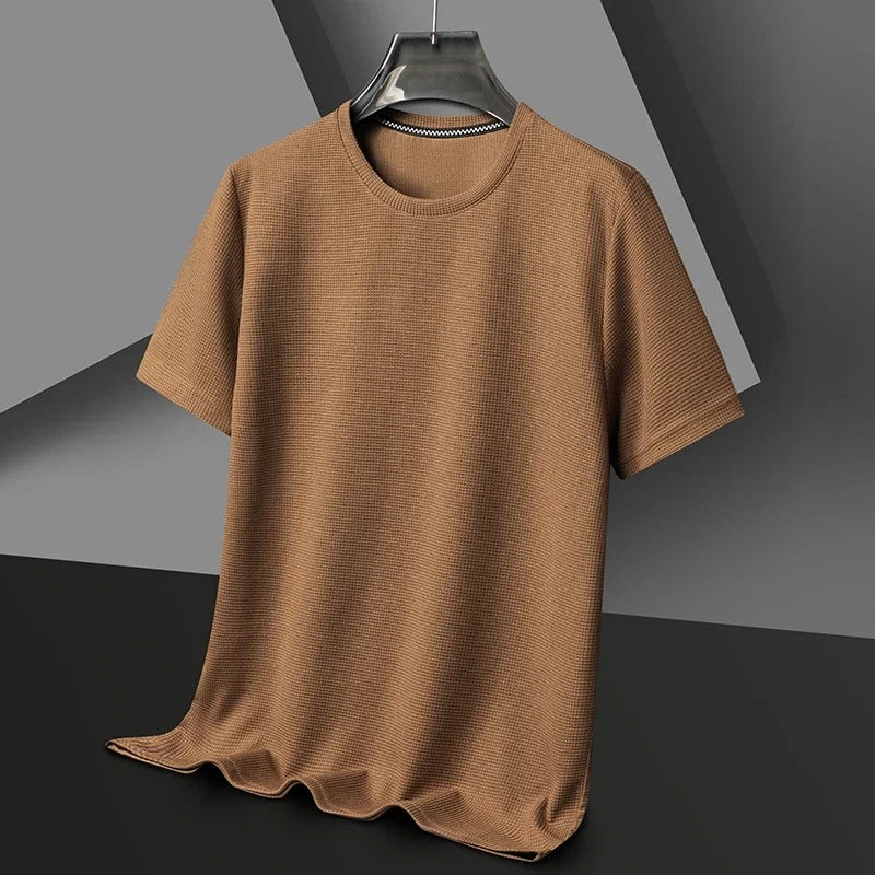 Våfflad T-shirt för män