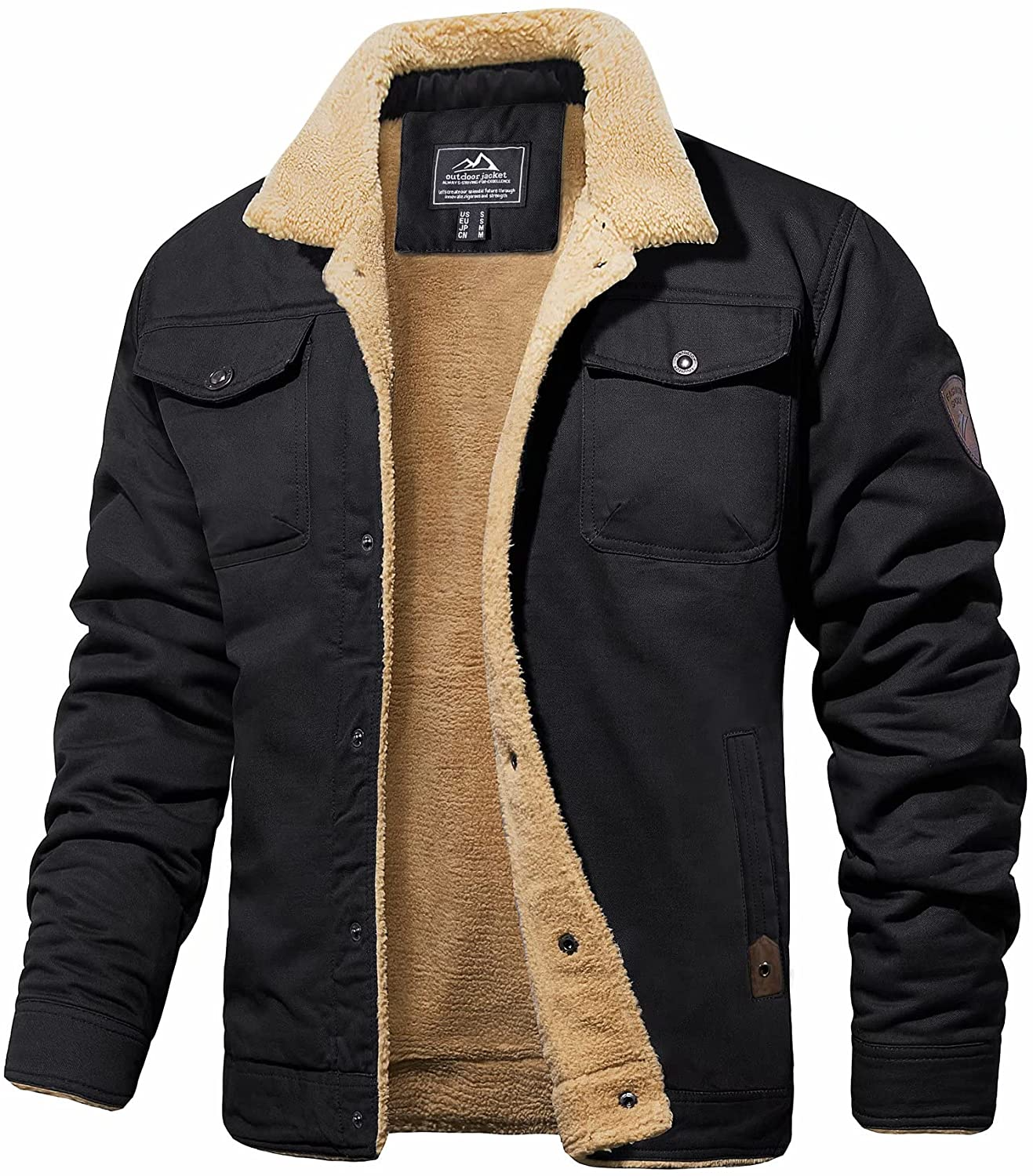 Variant image for Herr Vinterjacka Armygrön Sherpa-foder Vattenavvisande Robust Design-17