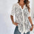 Vit Dam Blus Lekfullt Tryck Polyester Normal Passform 6