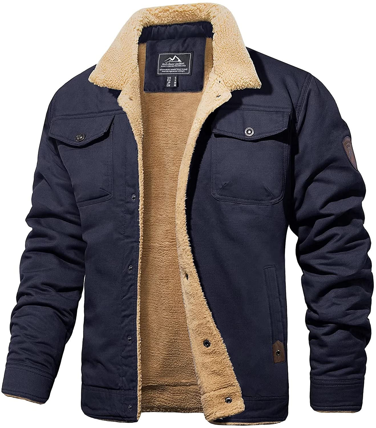 Variant image for Herr Vinterjacka Armygrön Sherpa-foder Vattenavvisande Robust Design-13