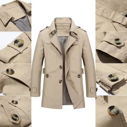 Windbreaker trenchcoat för män