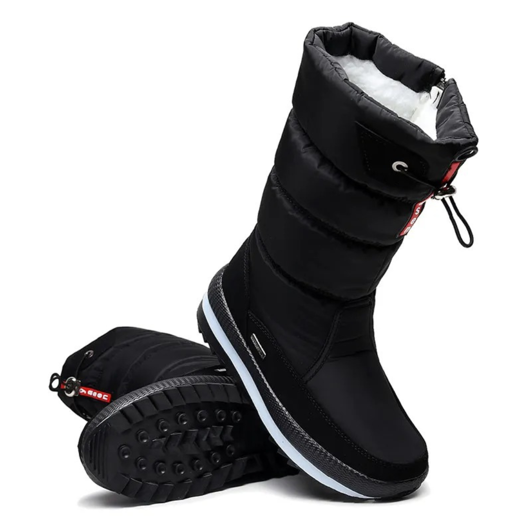 Tjocka vinterkängor i plysch för kvinnor