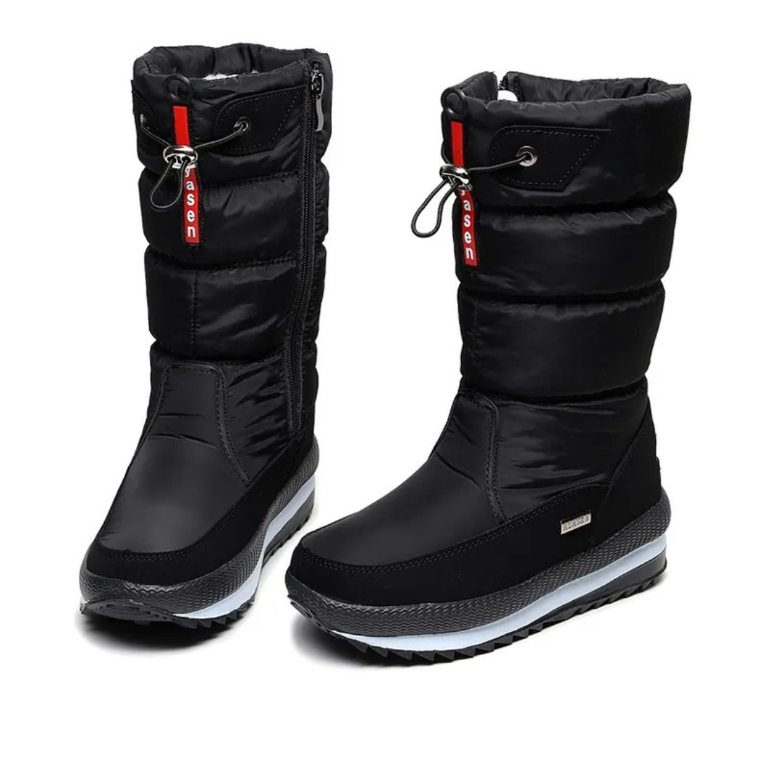 Tjocka vinterkängor i plysch för kvinnor