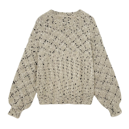 Stickad Drop Shoulder-tröja för kvinnor