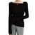 Stickad tröja med off shoulder för kvinnor