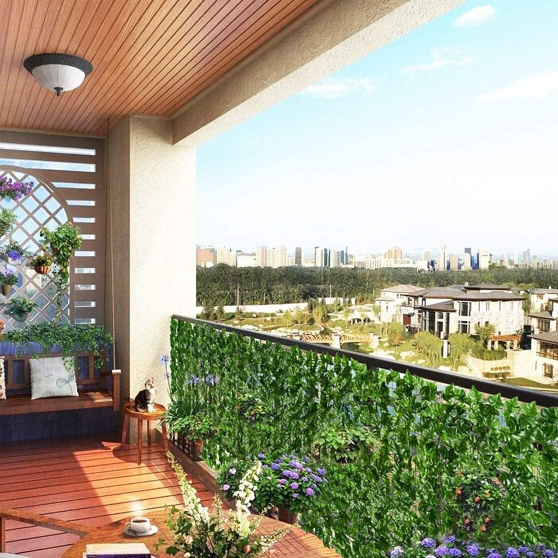 Konstgjord Växt Löv Staket