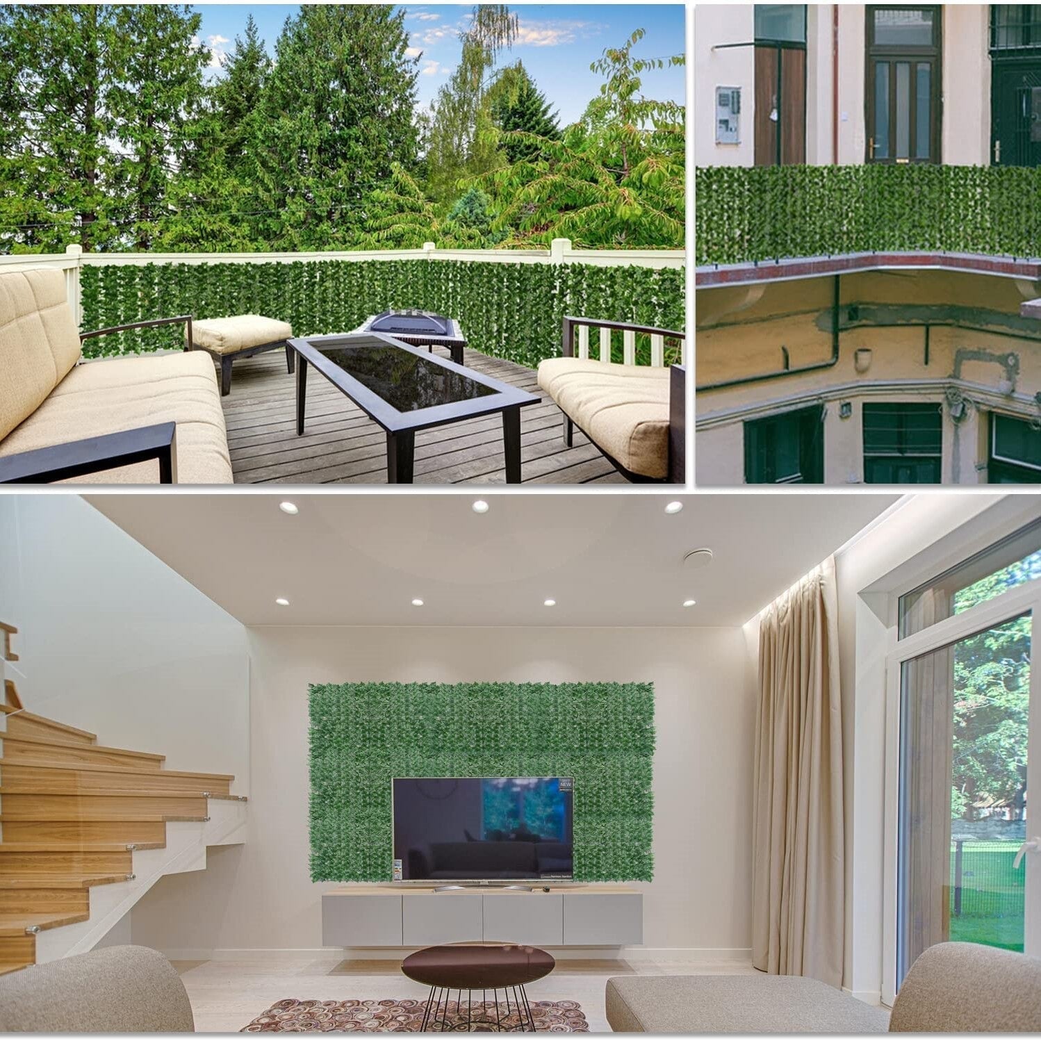 Konstgjord Växt Löv Staket