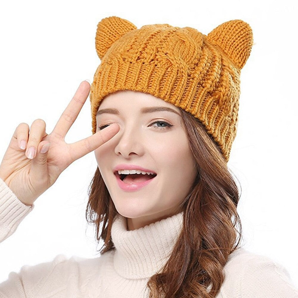 Katt öron mössa