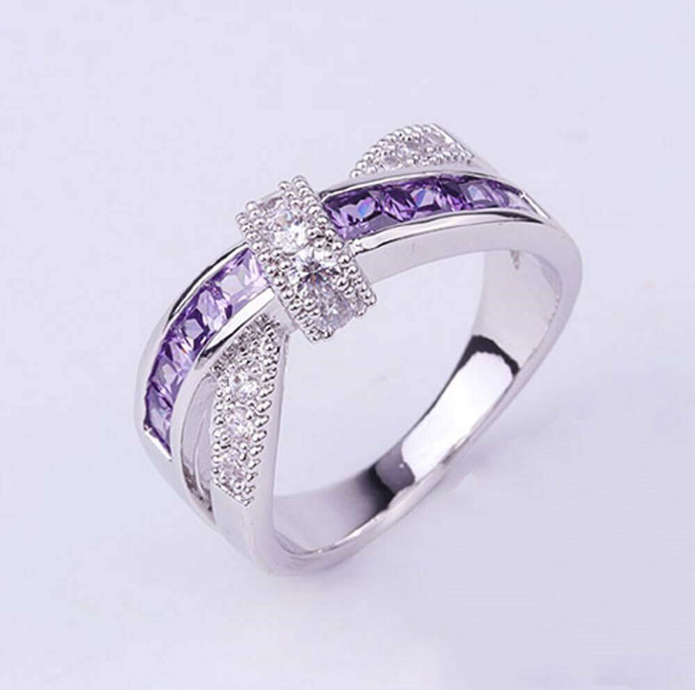 Criss Cross kristall ring