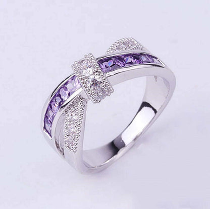 Criss Cross kristall ring