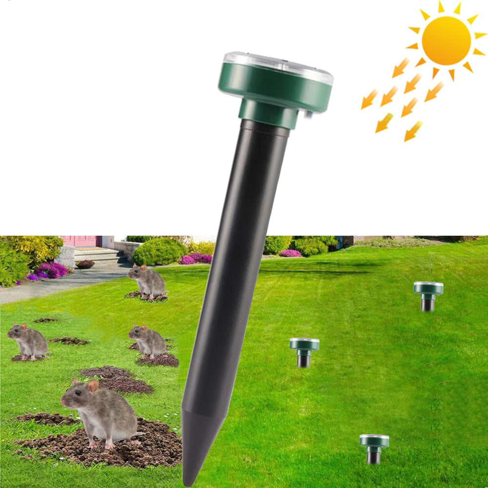 Solcellsdriven mullvadsavvisare