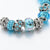 Blå kristall charm armband