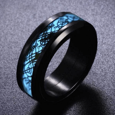 Lysande keltisk drake ring