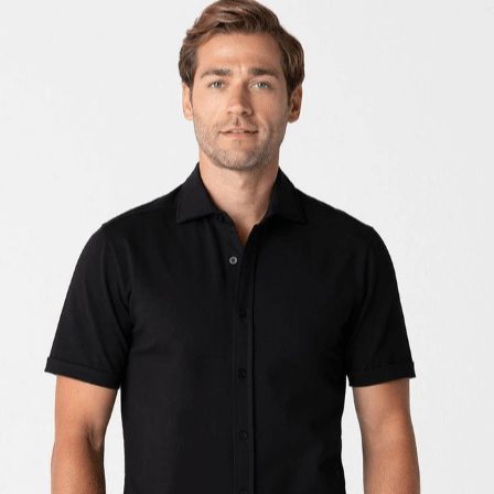 Polo shirt med knapp för män