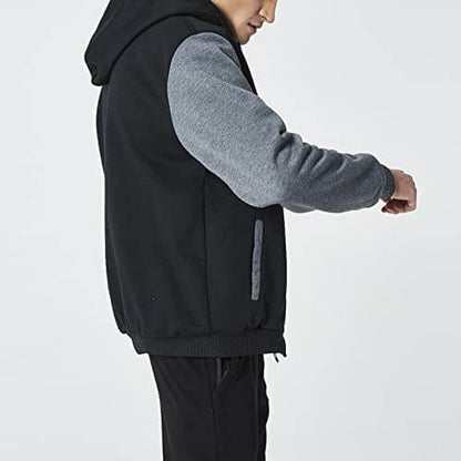 Män vinter fleece jacka