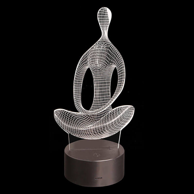 Yoga 3D-illusionslampa
