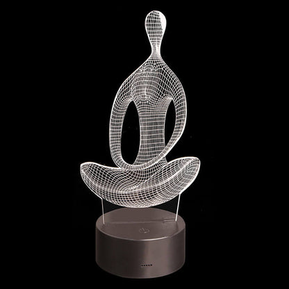 Yoga 3D-illusionslampa