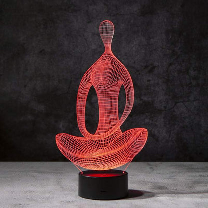 Yoga 3D-illusionslampa