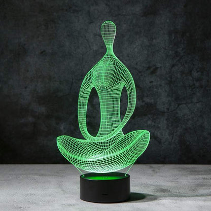Yoga 3D-illusionslampa