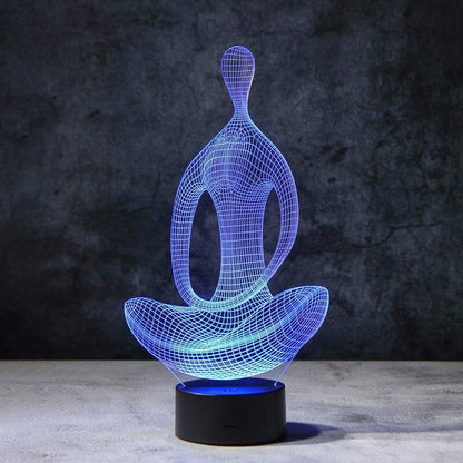 Yoga 3D-illusionslampa