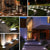 8 lysdioder utomhus Solar Disk Light