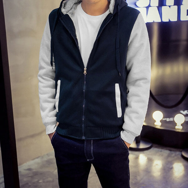 Män vinter fleece jacka