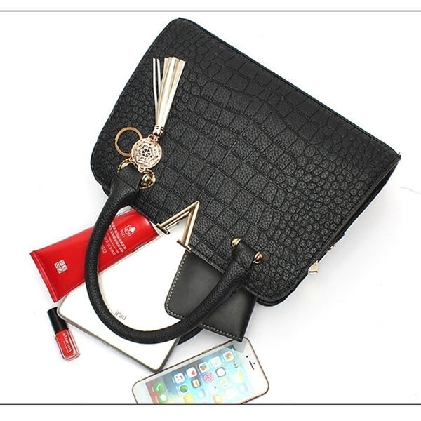 Väska i krokodilskinn