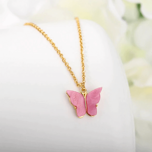 Fjäril Guld Halsband