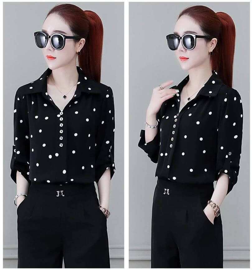 Kvinnors chiffongblus