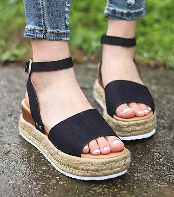 Sandaler för kvinnor under sommaren | Plattformssandal | Justerbar Rem