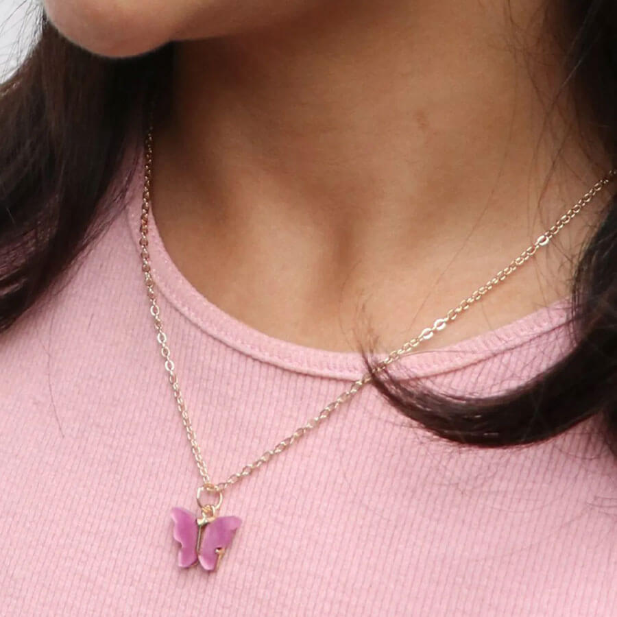 Fjäril Guldstil Halsband