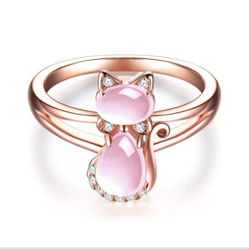 Opal katt ring