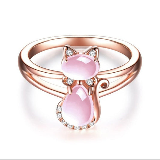 Opal katt ring