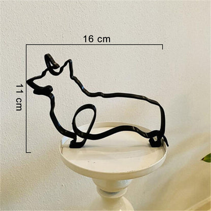 Minimalistisk hund konstskulptur