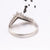 V-formad Sterling Silverring